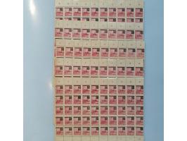 Interimperiode, 2½ gulden op 40 sen DN nr. 0164, 500x in velletjes van 50, w.b. opdrukvariëteiten