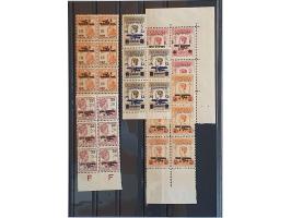 luchtpost, nrs. LP1-LP5 ** in blokken van 6 (nr. LP4 blok van 5), deels getint