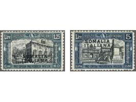 Non issued Previdenzia Milizia 1,25 and 5 lire (Sassone nos. 107A-108A, EUR 8500), very fine unmounted mint (no. 108A slightl