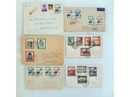 Weense drukken (Vienna Printings) 14 poststukken w.b. één met RIS Merdeka kopstaand