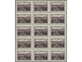 Adolphe Bridge 5 francs dark violet perforated 11½ x 11 in block of 15, very fine unmounted mint, cat.v. 825