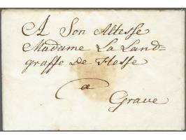 Oostenrijkse successieoorlog, complete brief, geschreven Camp de Grammont ca 10 de juillet 1745 naar Madame La Landgraffe de 