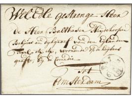 Texelse Post 6 Stuiverstempel, vrijwel pracht afdruk, op zeer frisse brief (openingsscheurtje bovenzijde) van Texel 6 maart 1