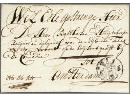 6 S Texelse post, superbe afdruk op zeer frisse brief van Texel den Burg den 5 ap 1739 naar Amsterdam Baljuw en Dijkgraaf van