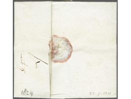 P.120.P. KAMPEN in zwart, pracht afdruk op brief 25-7-1811 naar Haarlem, 4 déc vooruitbetaald port, vrijwel pracht ex. (binne