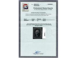 Postmaster Provisionals New York, preliminary proof George Washington 5 cents black on white paper without gum, fine/very fin