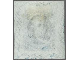 Trial Color Proof Benjamin Franklin 5 cents dull blue on India paper, very fine, cat.v. $ 1000
