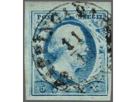 Appingadam B (Ey 200) op 5 cent blauw plaat II, pracht ex.