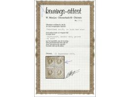 1 gulden grijsviolet, pracht ex. met certificaat Moeijes 1979 (voor blok van 4), cat.w. 750