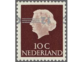 Opruimingsuitgifte 12 op 10 cent roodbruin met variëteit kopstaande opdruk gesigneerd Koopman, cat.w. 450