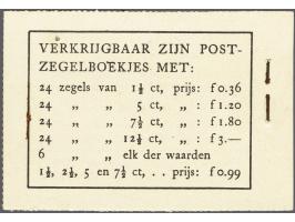 1941 boekje NLG 0,99 (1 maal 6 zegels 172, 379, 380 en 381) met kaftvariëteit vlag op 3e E van zegelboekjes (Horn 49B variant