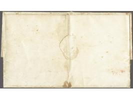 Benjamin Franklin 5 cents red brown with red grid cancellation on cover from Philadelphia 20-11-1850 over New York to New Hav