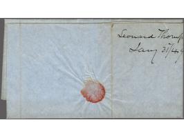 Benjamin Franklin 5 cents darkbrown with sheet margin on cover with Norwich &amp; Worcester 31-1-(1849) circular date stamp t