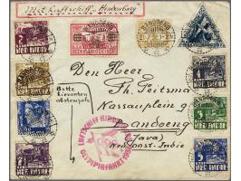 Verdragstatenpost Olympiafahrt 1936 (Sieger 427), bontgefrankeerde filatelistische envelop van Bandoeng 21-7-1936 naar Berlij