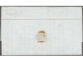 Benjamin Franklin 1 cent blue type II in strip of 3 (62-63-64L1E) on complete letter written in Vera Cruz (Mexico) 10-7-1852 