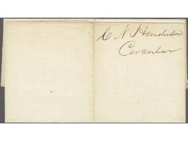 Benjamin Franklin 1 cent blue type II (25L1E) on advertisement circular (boot and shoe warehouse) from Chicago 30-3-1852 to R