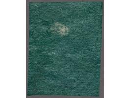 4 centavos zwart op groen papier in vlekkerige druk, vrijwel pracht ex., cat.w. 1500. Zeldzaam zegel!
