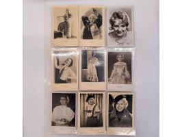 film stars extensive collection of over 1900 postcards with lot of Dietrich (283 ex.), Garbo (134 ex) etc. in 3 boxes