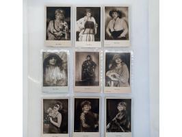 film stars extensive collection of over 1900 postcards with lot of Dietrich (283 ex.), Garbo (134 ex) etc. in 3 boxes