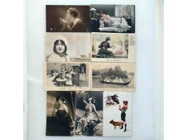 ca. 100 postcards pre-1940 with better topics in 2 albums