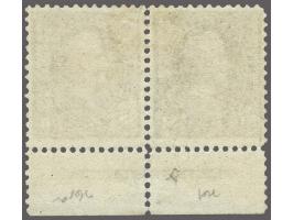 Commodore Oliver Perry 1 dollar black type I and II in pair with sheet margin and imprint, very fine mounted mint with 2009 P