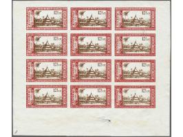Ongetande proef in de gekozen kleuren van emissie Jeugdzorg 12½ cent in veldeel van 12 ex., vrijwel pracht ex. zonder gom (en