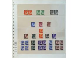 Kleurproeven voor het middenstuk van de emissie Kreisler, 56 ex. in diverse kleuren w.b. ongetand, tussen de zegels ongetand,