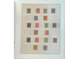 Ongetande Berlijnse kleurproeven Willem III 2½ t/m 50 cent op glad wit papier behoudens nr. 1b compleet, pracht ex.