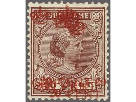 Kroontjesopdrukken, vierdubbele proefopdruk 20 cent (13 mm) w.b. 1 met cijfer "20" rechts en "cent" links, als Proevencatalog