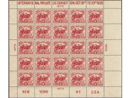 Battle of White Plains miniature sheet 25 x 2 cents rose carmine with plate number 18773, very fine unmounted mint, cat.v. $ 