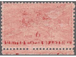 Air Mail, 6 cents carmine with variety faded and smudged print, very fine unmounted mint