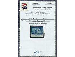 Mallards Alighting 1 dollar blue with sheet margin with plate number 129201, very fine unmounted mint (small natural gum incl