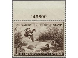 Baldpates 1 dollar violet brown (5x) with sheet margin with plate numbers 149599 and 149600 in different positions, very fine