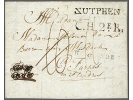 ZUTPHEN&nbsp;(Z inverted) and C.H.2eR. on mourning letter to Furnes 29 juillet 1809 and partly legible transit HOLLANDE/ PAR/