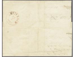 5 cent diepdonkerblauw plaat I pos. 31 op vouwbrief van Haarlem 12-2-1852 naar Amsterdam, pracht ex.