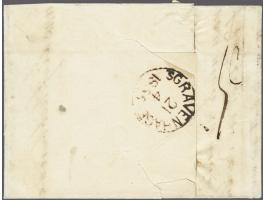 5 cent donkerblauw plaat II pos. 2 op vouwbrief van Amsterdam 20-4-1855 naar Den Haag. Militair tarief! Pracht ex. (boven kor