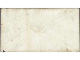 5 cent blauw plaat VI pos. 42, pos. ? en pos. 87-88 in paar op dun papier en emissie 1864 10 cent rood Utrechtse druk (2x) op