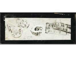 10 cent rood plaat IV pos. 56 en 15 cent donkeroranje pos. 13-14 in paar op envelop van Utrecht 22-12-1856 via Emmerich en Be