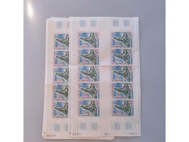 1923 Airmail Map ** (560x) in sheets (parts) with gutter pairs. Mi. no. 147, cat.v. above EUR7800