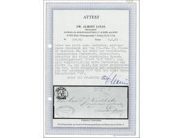 Delft C groot (Ey 50) superbe op 10 cent karmjn plaat II pos. 28 op kleinformaat vouwbrief 11-7-1856 naar Amnsterdam, pracht 