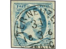 Terneuzen C (Ey 250) op 5 cent lichtblauw plaat IV pos. 88, pracht ex.