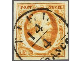 Tiel A (Ey 125) op 15 cent donkergeeloranje pos. 54, pracht ex.