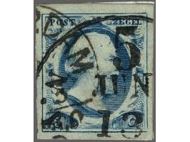 Amerikaans rondstempel New York op 5 cent blauw op fragment, pracht ex. gesigneerd Okker. Herkomst: collecties Minou Martine 