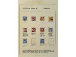stempels, 41 ex. w.b. halfrond franco, lang-, halte-, halve cirkel, P.D., diverse administratieve stempels etc.