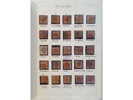 circular numeral cancellations, collection of about 60 stamps including some nice strikes