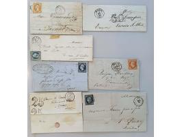 15 classic covers including Yv. nr. 24 on cover Smyrne-Naples 30-6-1864 and Yv. nr. 48 on cover Bordeaux- Barcelona 26-6-1871