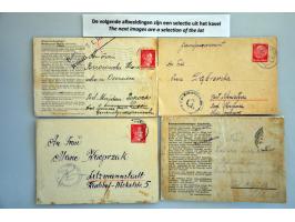 WWII, 13 letters and card from concentration camps (11 Oranienburg, 1 Gusen and 1 Auschwitz) and 9 Einlieferungsscheine for t
