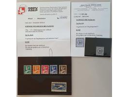 including Leage of Nations Disarmament * (Zst: 36-41) and Postage Due 20 centimes blue on granite paper * (Zst: 11N) both wit