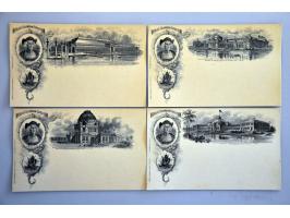 12 different illustrated postcards Scott no. UX10 to commemorate the World's Columbian Exposition 1893, fine/very fine
