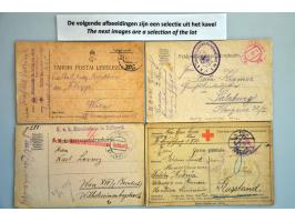 and Eastern Europe, WWI, many hundreds of (censored) cards, POW, field post, Red Cross etc. in box